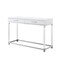 Caspian High Gloss 2 Drawer Acrylic Leg Metal Base Console Table